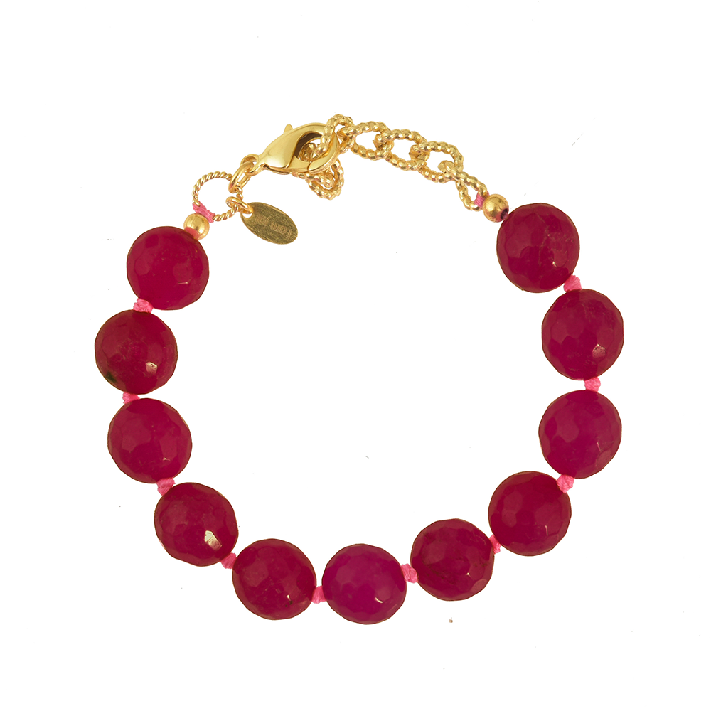 Fuchsia Jade Edelstenen Armband