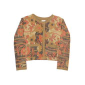 Bloemen Mosterdgeel Kantha Jasje
