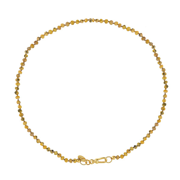 Gele Jade Ketting Handgeknoopt