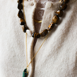 Krokodil malachiet hanger