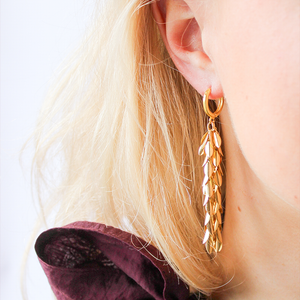 gouden blaadjes oorbellen