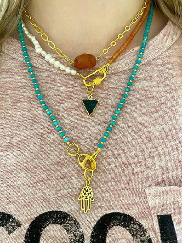 Gouden Hamsa Hand Bedel