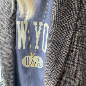 gouden ketting met letter H hanger