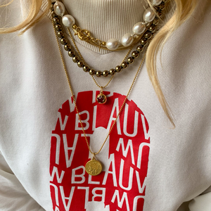 gouden ruby jade ster bedel