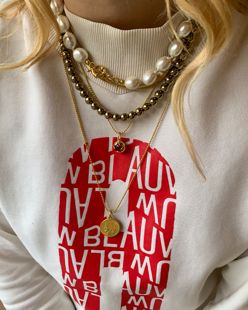 gouden ruby jade ster bedel