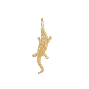 gouden krokodil bedel ketting