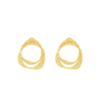 Gouden Ronde Studs Oorbellen