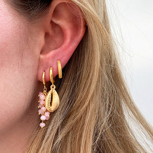 Gouden schelp oorbellen