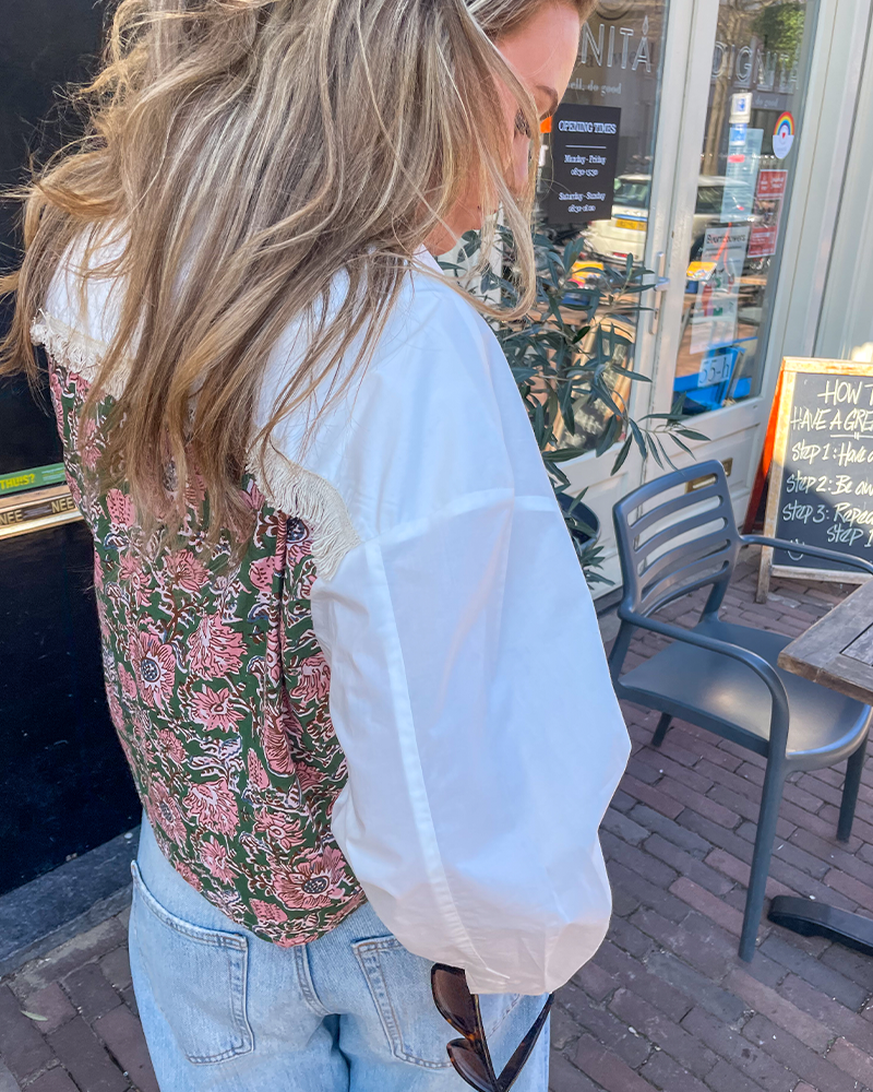 Rania Poplin Blouse Roze