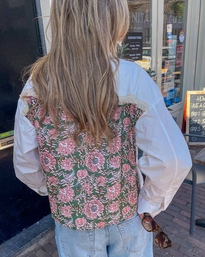 Rania Poplin Blouse Roze