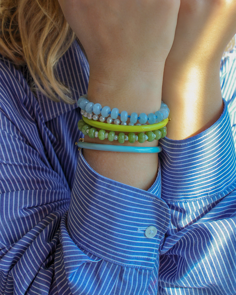 Emaille Limegroene Bangle