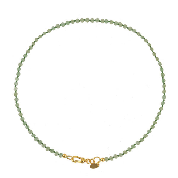 Groene Jade Ketting Handgeknoopt