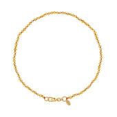 handgeknoopte gele jade ketting