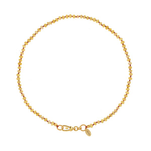 handgeknoopte gele jade ketting