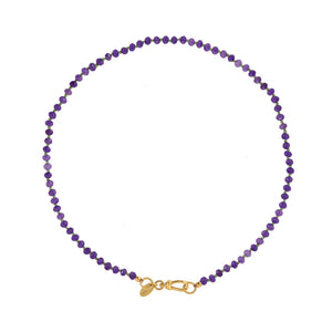 handgeknoopte paarse jade ketting