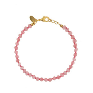 Handgeknoopte Rozenkwarts Armband 