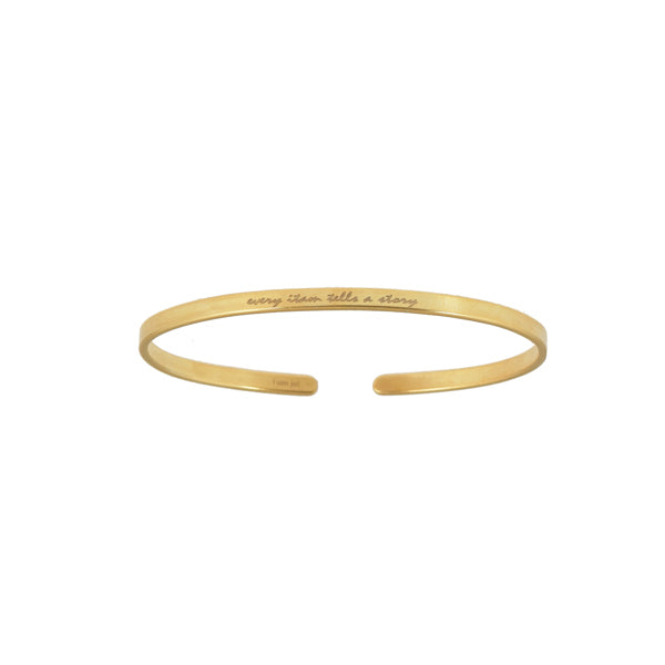 Iamjai Tekst Armband Gouden Bangle 