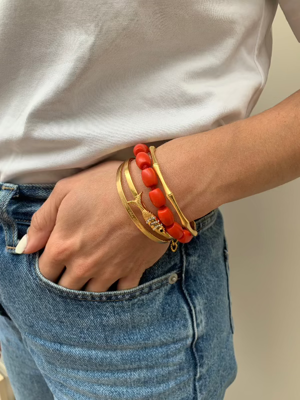 Iamjai Tekst Armband Gouden Bangle 