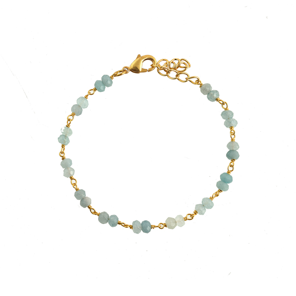 Jade Kettel Armband Blauw