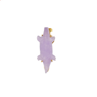 Paarse Jade Krokodil Stud Enkele Oorbel