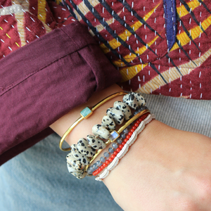 Zilveren Bangle Armband Veertjes