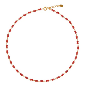 kettel edelstenen ketting rode jade