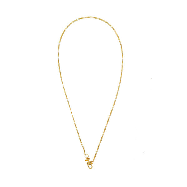 Basic Chain Necklace Gold With Lock