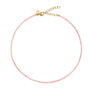 koord ketting lichtroze