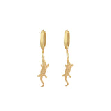 Gouden krokodil oorbellen small