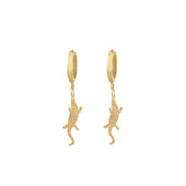 Gouden krokodil oorbellen small
