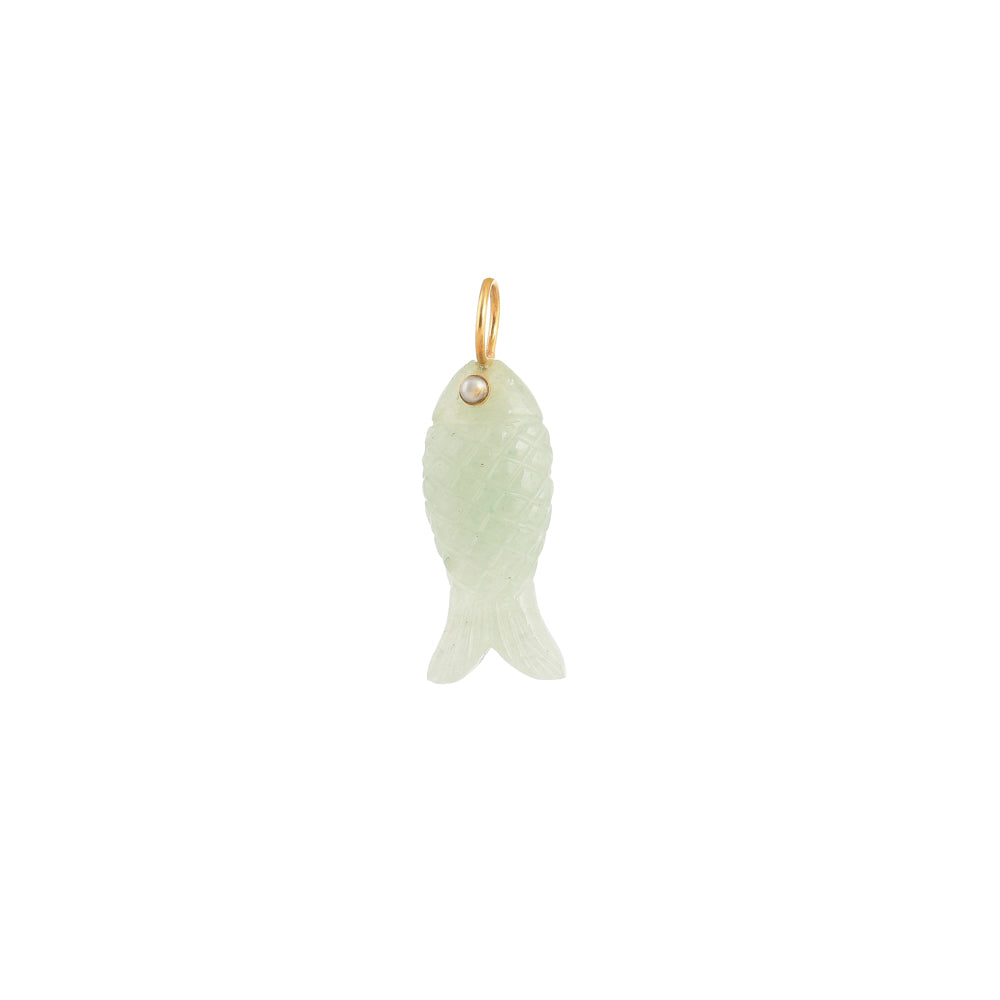 licht groene jade vis bedel