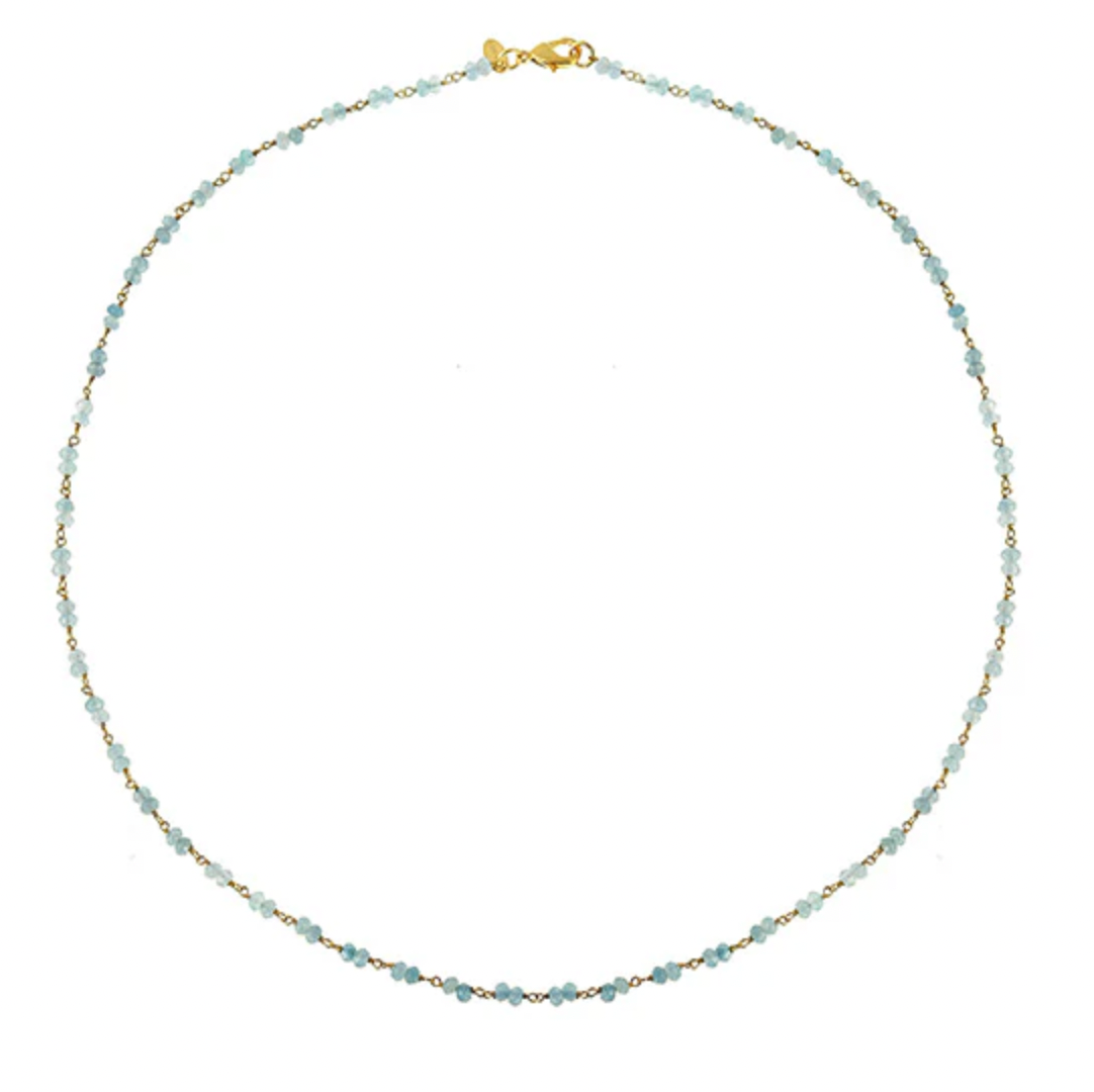 lichtblauwe jade edelstenen ketting 