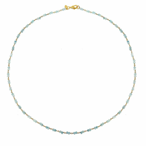 lichtblauwe jade edelstenen ketting 
