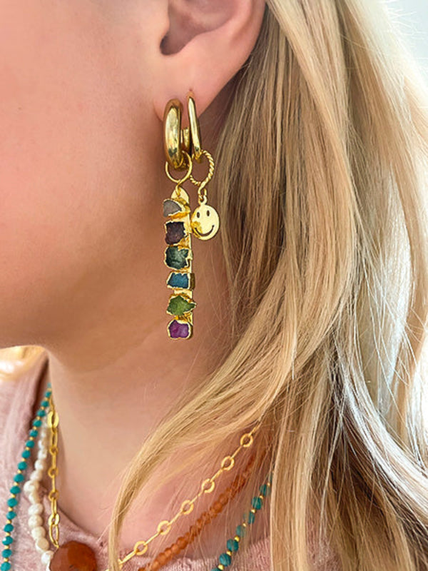 Multi Ruwe Edelstenen Hanger