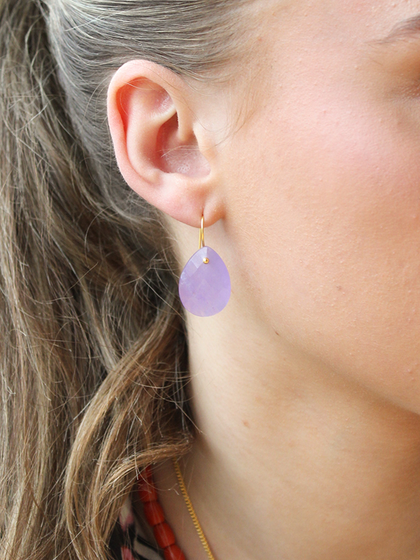 Drop Gemstone Earrings