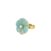 Ring Met Edelsteen Bloem Amazonit