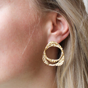 Gouden Ronde Studs oorbellen