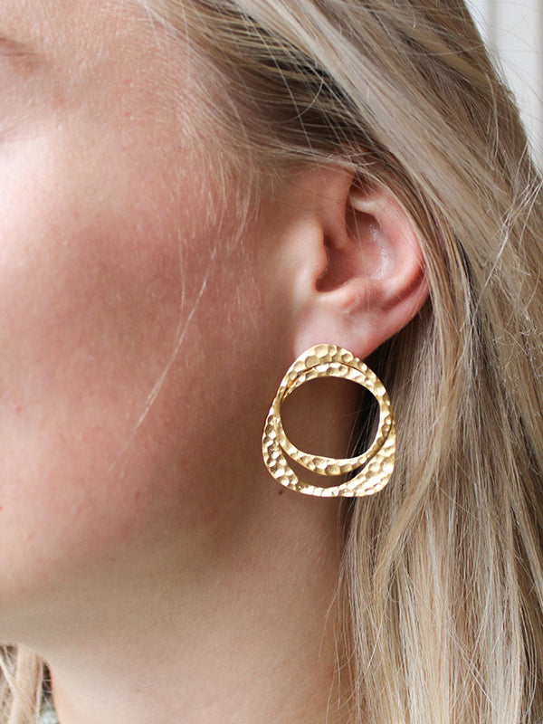 Gouden Ronde Studs oorbellen