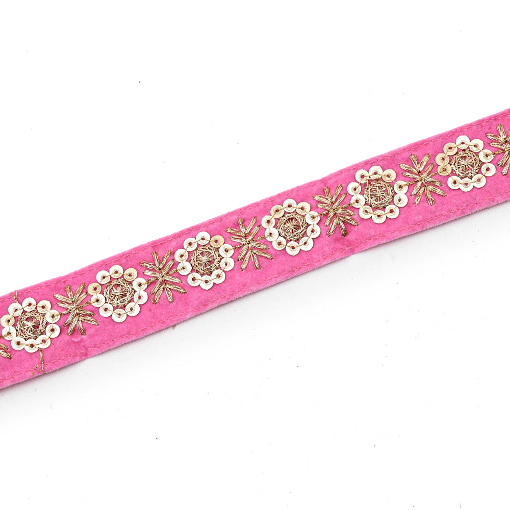 roze fluwelen kerst lint