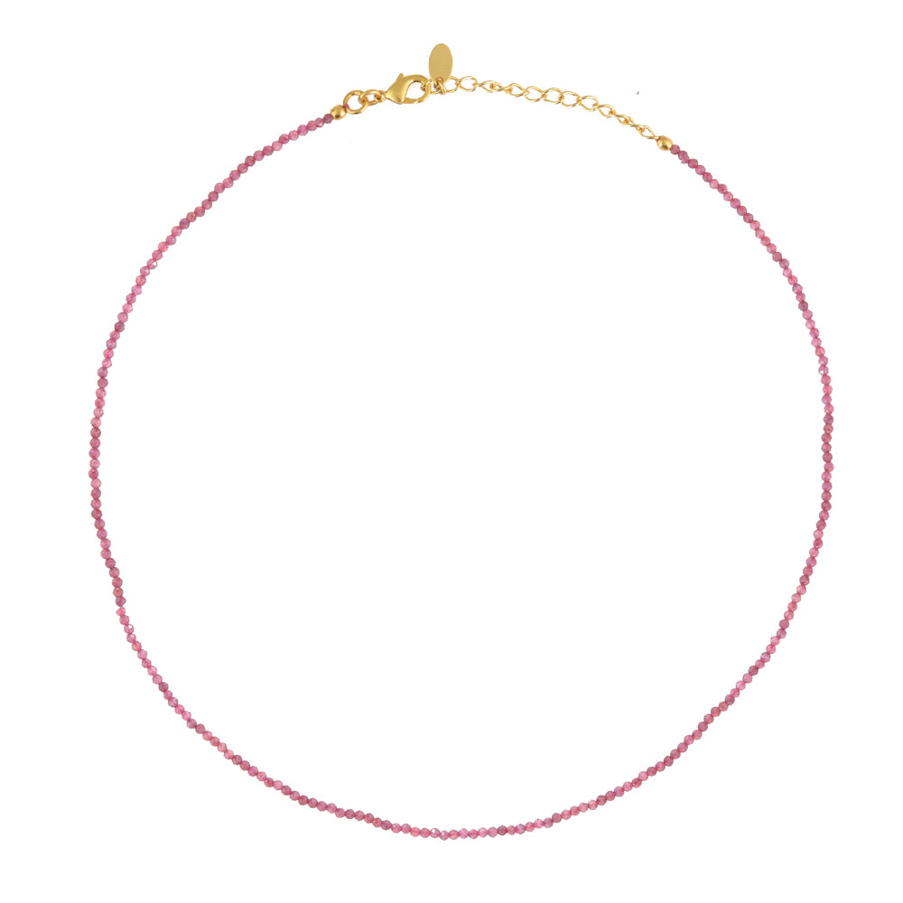 roze toermalijn edelstenen ketting