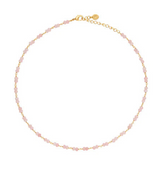 rozekwarts kettel edelstenen ketting