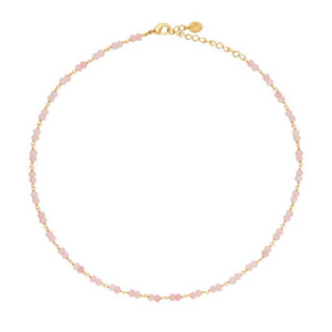 rozekwarts kettel edelstenen ketting