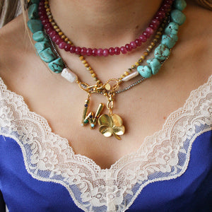 Ruby Edelstenen Ketting Donut