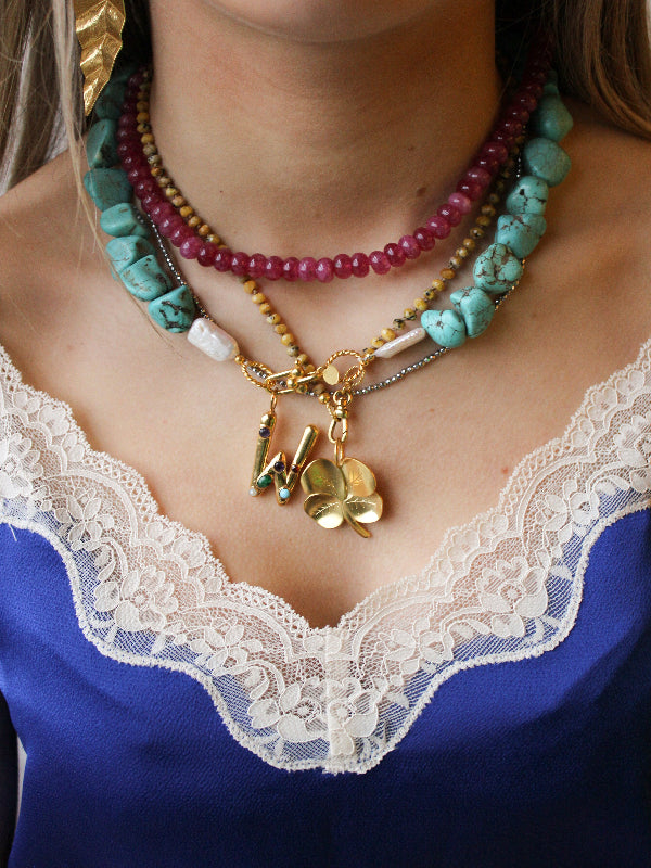 Ruby Edelstenen Ketting Donut
