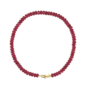 Ruby Edelstenen Ketting Donut