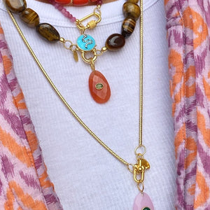 ruby edelstenen ketting