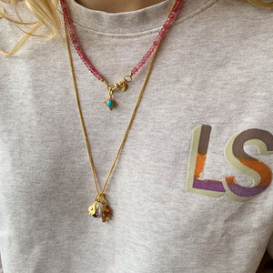 parel bedel met amethist steentje