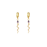 Slangen Oorbellen Amethist 