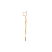 Enkele Ketting Oorbel Stud Zirkonia Ster