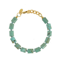 Turquoise Armband Handgeknoopt